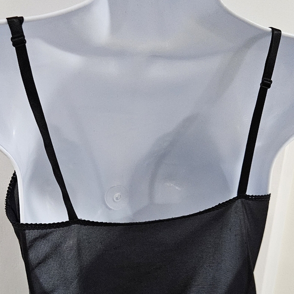 Maidenform Black Cami Lace XS Tank Goth Babydoll Coquette VTG Whimsigoth Y2K - Picture 6 of 8